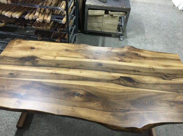 Walnut Live Edge Dining Table, 72 × 34 in, ready-to-ship piece No. 23, photo 2
