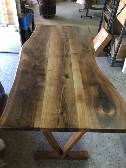 Walnut Live Edge Dining Table, 72 × 34 in, ready-to-ship piece No. 28, photo 2