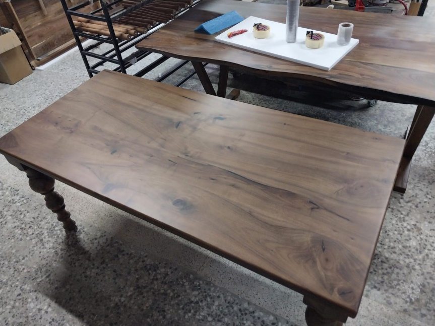 Walnut Farmhouse Dining Table, 72 × 34 in, ready-to-ship piece No. 173, photo 2