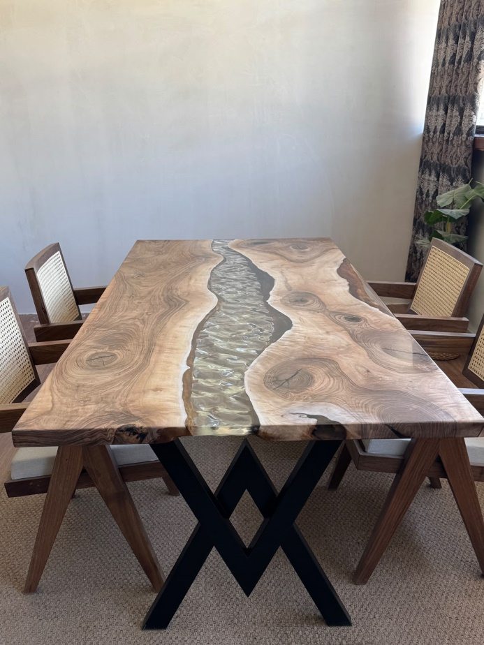 Epoxy River Dining Table, 81 × 39 in, ready-to-ship piece No. 176, photo 2