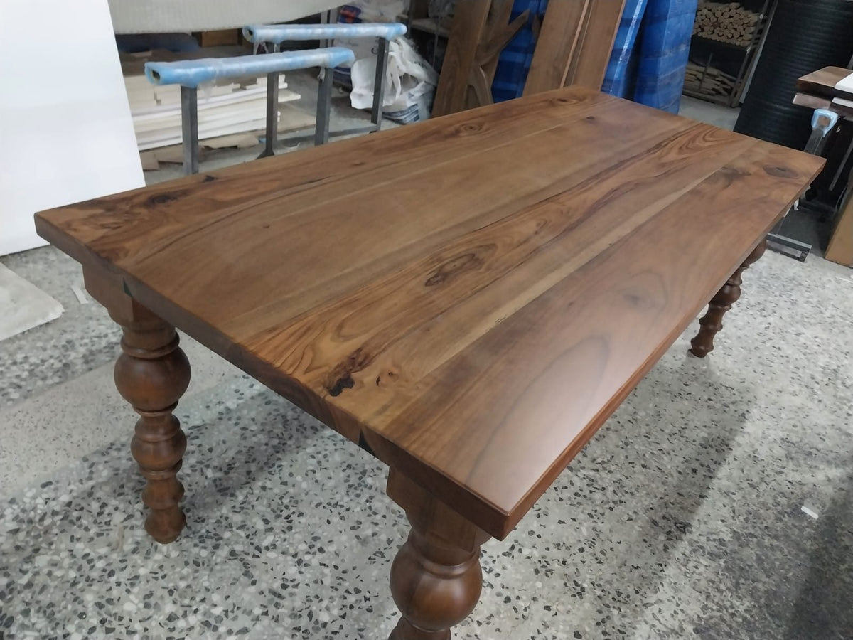 Walnut Farmhouse Dining Table, 80 × 36 in, ready-to-ship piece No. 133, photo 2