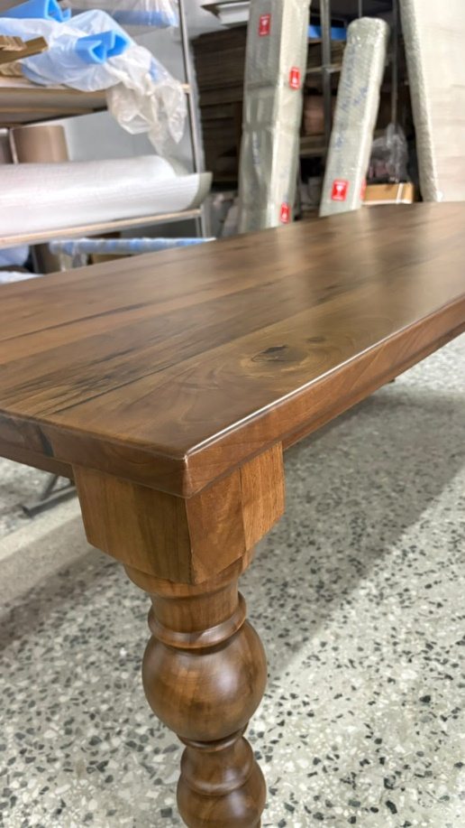 Walnut Farmhouse Dining Table, 89 × 36 in, ready-to-ship piece No. 160, photo 2