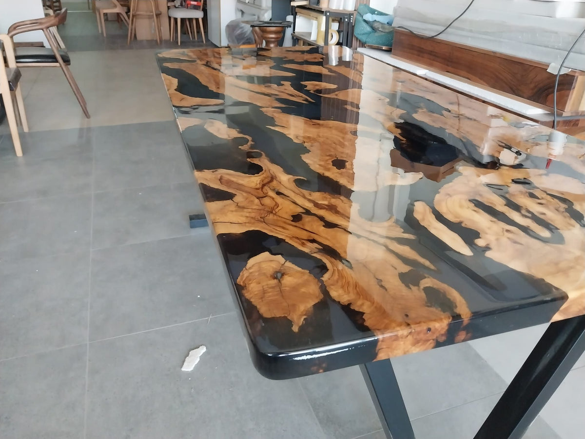 Olive Wood Epoxy Table, 72 × 34 in, ready-to-ship piece No. 134, photo 2