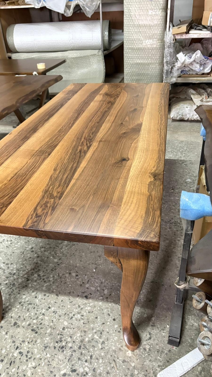 Walnut Dining Table, Cabriole Legs, 79 × 35 in, ready-to-ship piece No. 148, photo 2