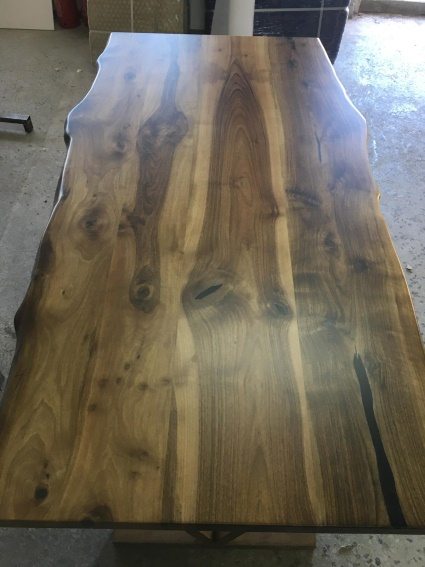 Walnut Live Edge Dining Table, 72 × 34 in, ready-to-ship piece No. 26, photo 2