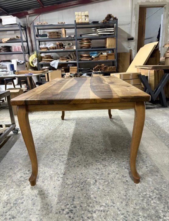 Walnut Dining Table, Cabriole Legs, 73 × 39 in, ready-to-ship piece No. 44, photo 3