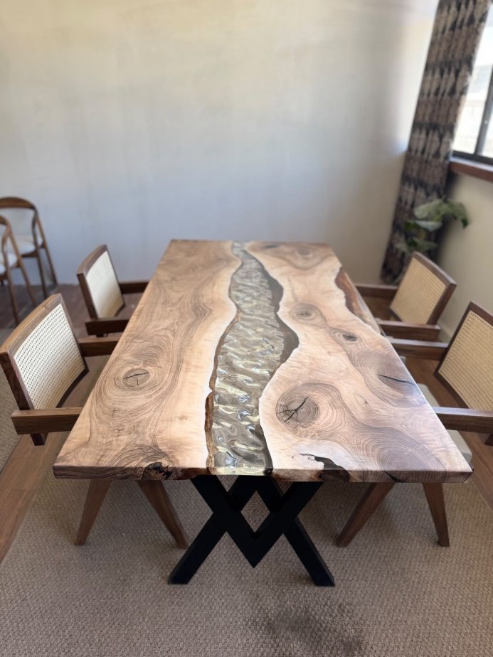 Epoxy River Dining Table, 81 × 39 in, ready-to-ship piece No. 176, photo 3
