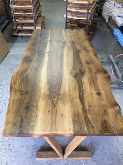 Walnut Live Edge Dining Table, 72 × 34 in, ready-to-ship piece No. 26, photo 3