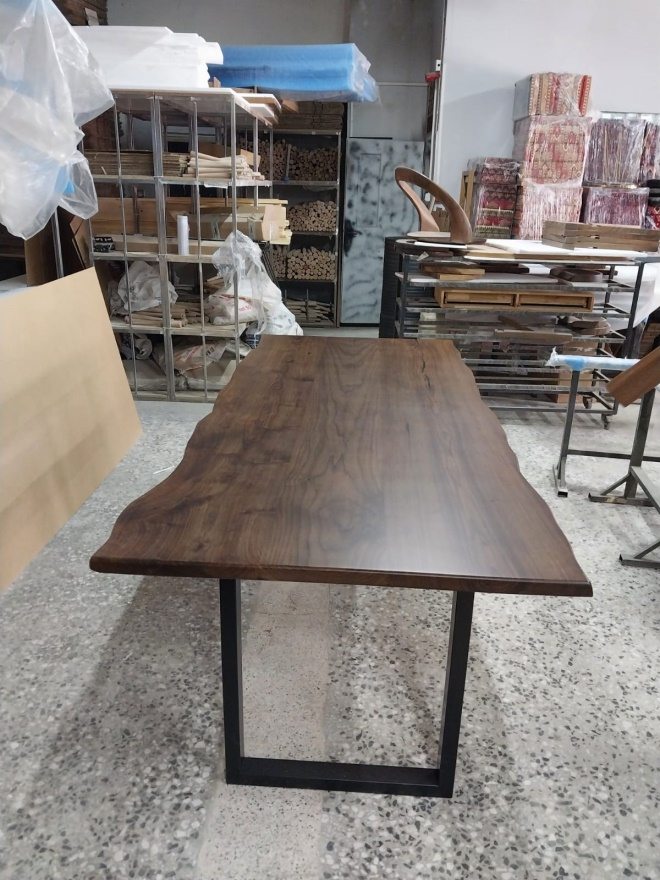 Walnut Live Edge Dining Table, 95 × 40 in, ready-to-ship piece No. 141, photo 3