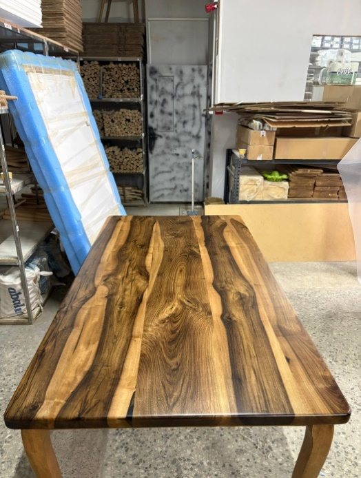 Walnut Dining Table, Cabriole Legs, 73 × 39 in, ready-to-ship piece No. 45, photo 3