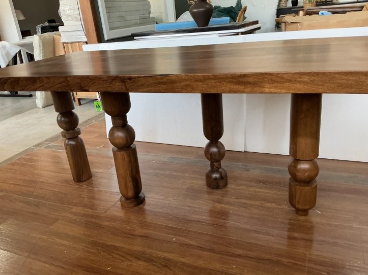 Dining Table, Geometric Turned Legs, 72 × 34 in, ready-to-ship piece No. 146, photo 3