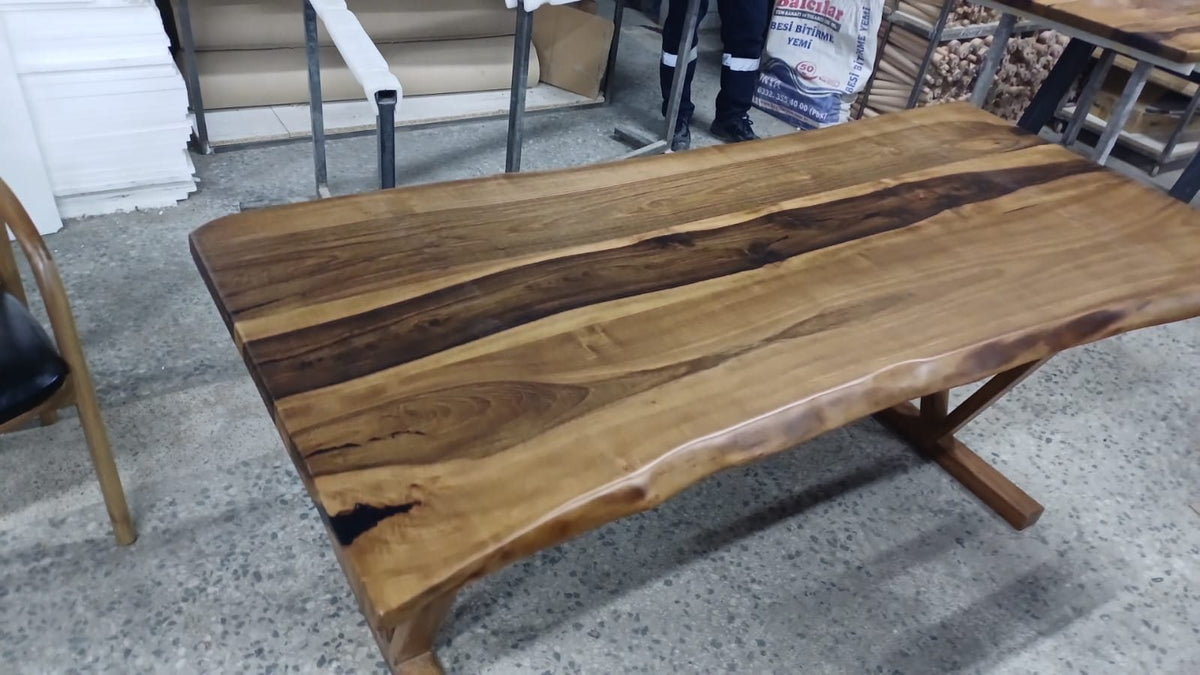 Walnut Live Edge Dining Table, 72 × 30 in, ready-to-ship piece No. 20, photo 3