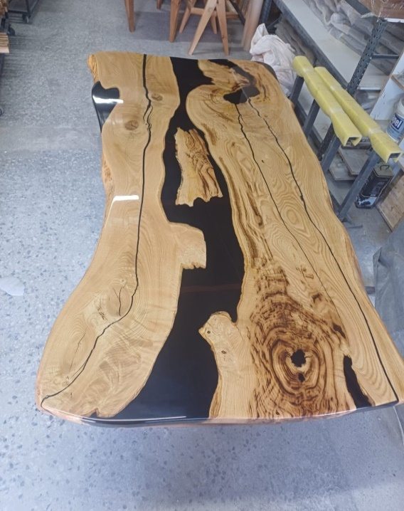 Chestnut Epoxy Dining Table, 81 × 39 in, ready-to-ship piece No. 16, photo 3