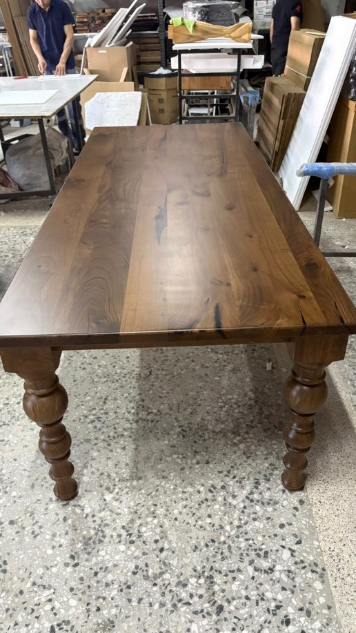 Walnut Farmhouse Dining Table, 89 × 36 in, ready-to-ship piece No. 160, photo 3
