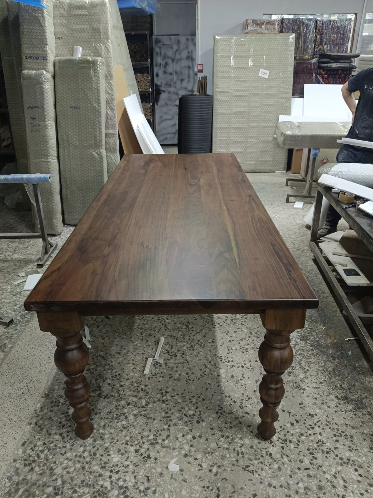 Walnut Farmhouse Dining Table, 91 × 36 in, ready-to-ship piece No. 164, photo 4
