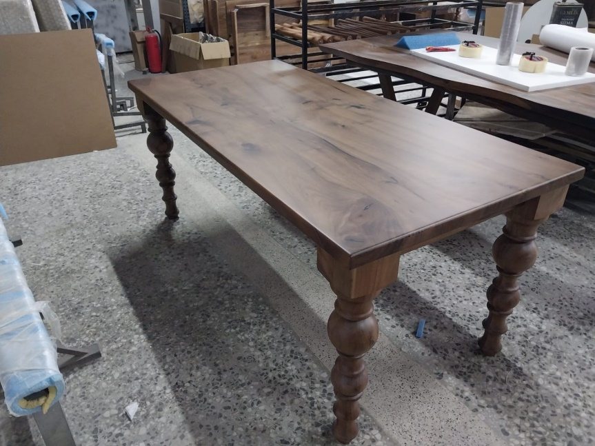Walnut Farmhouse Dining Table, 72 × 34 in, ready-to-ship piece No. 173, photo 4