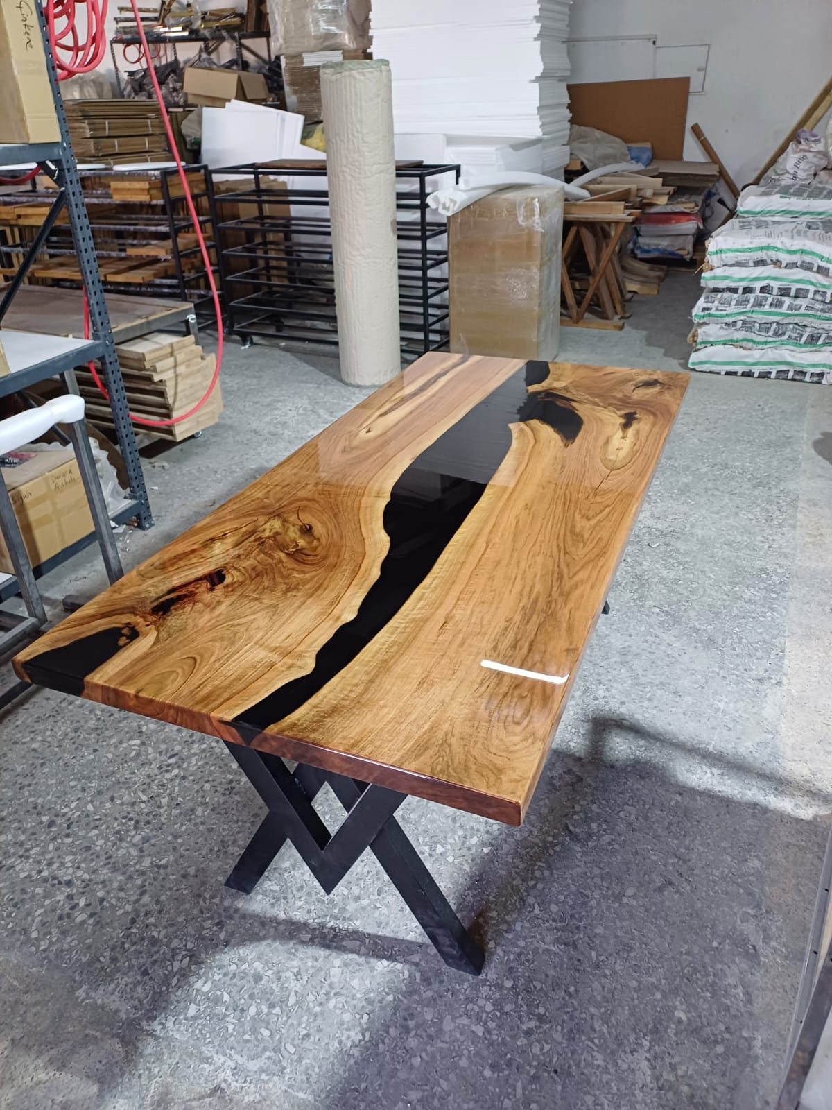 Walnut Black Epoxy River Table, 72 × 34 in, ready-to-ship piece No. 14, photo 4