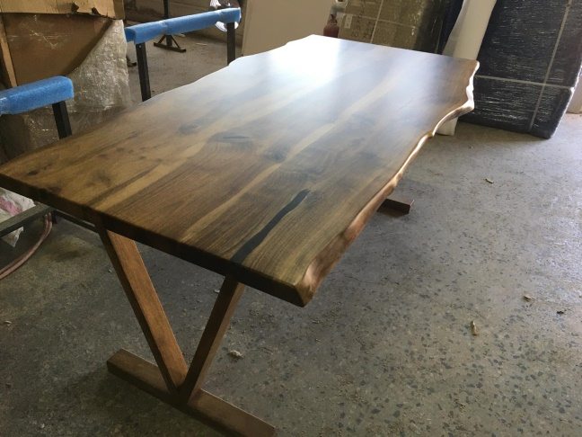Walnut Live Edge Dining Table, 72 × 34 in, ready-to-ship piece No. 26, photo 4