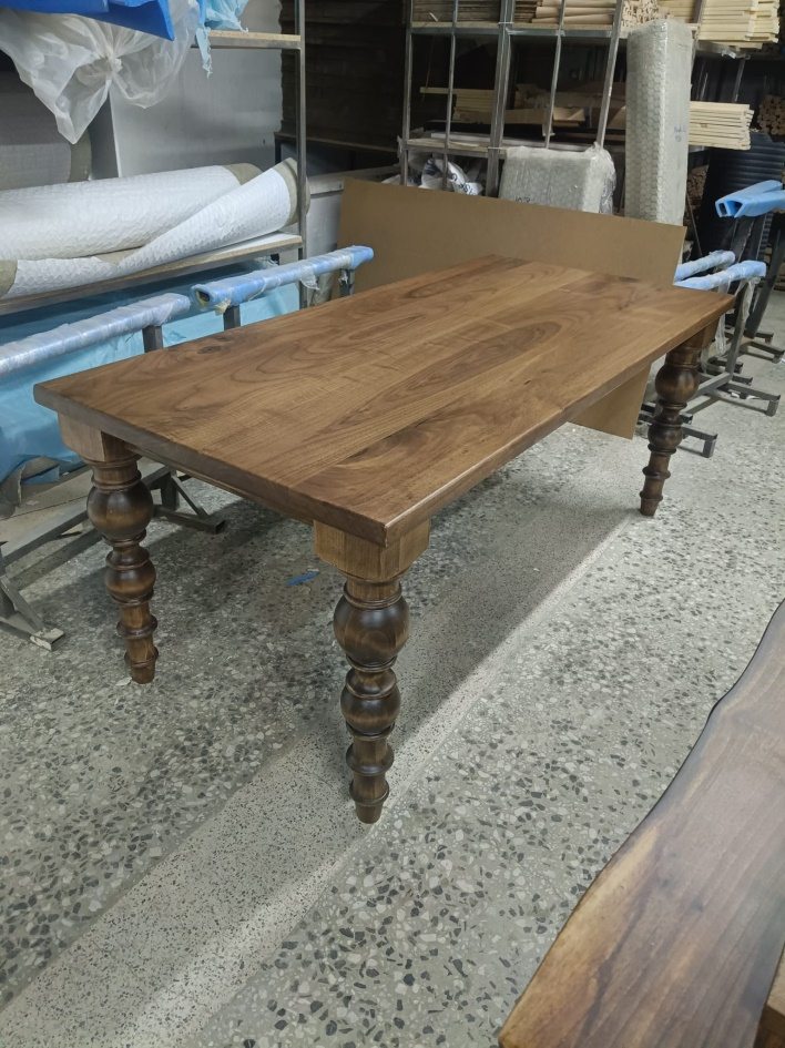Walnut Farmhouse Dining Table, 72 × 34 in, ready-to-ship piece No. 174, photo 4