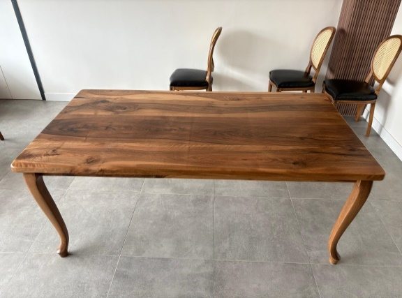 Walnut Dining Table, Cabriole Legs, 73 × 39 in, ready-to-ship piece No. 46, photo 4