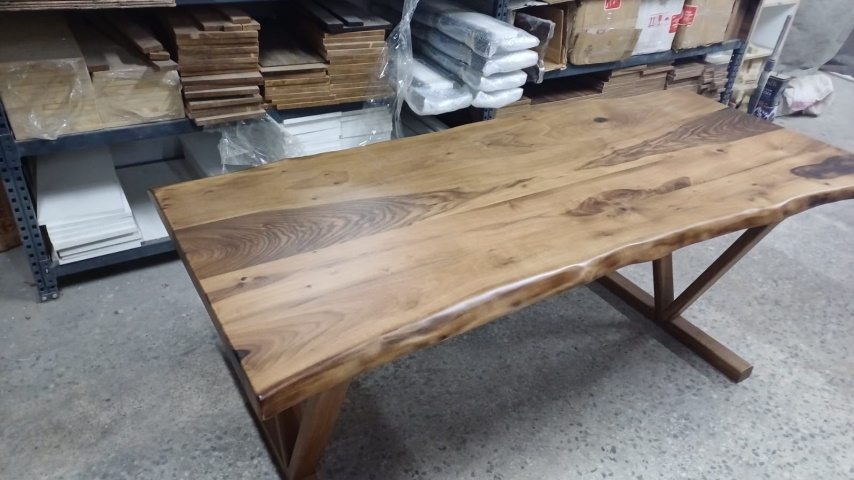Walnut Live Edge Dining Table, 72 × 30 in, ready-to-ship piece No. 19, photo 4