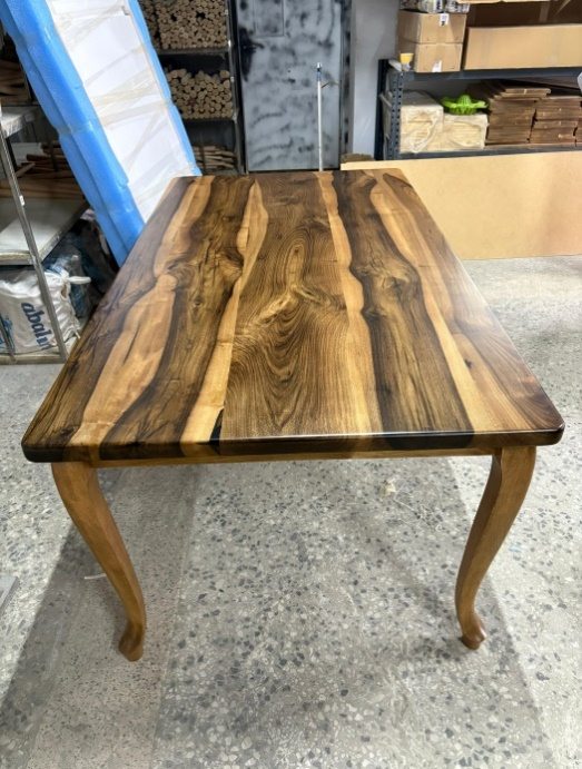 Walnut Dining Table, Cabriole Legs, 73 × 39 in, ready-to-ship piece No. 45, photo 4
