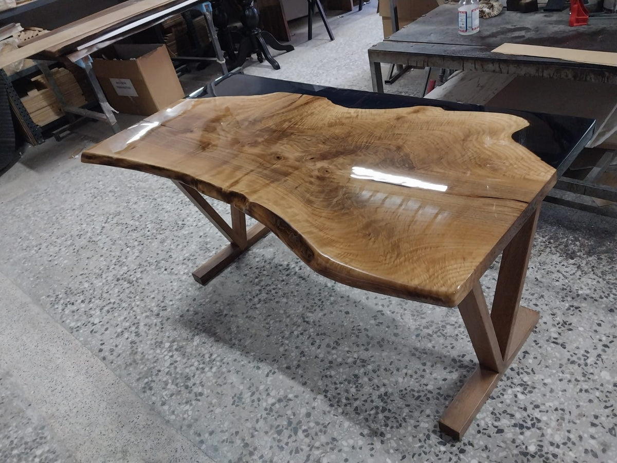 Walnut Desk with Epoxy Details, 60 × 30 in, ready-to-ship piece No. 136, photo 4