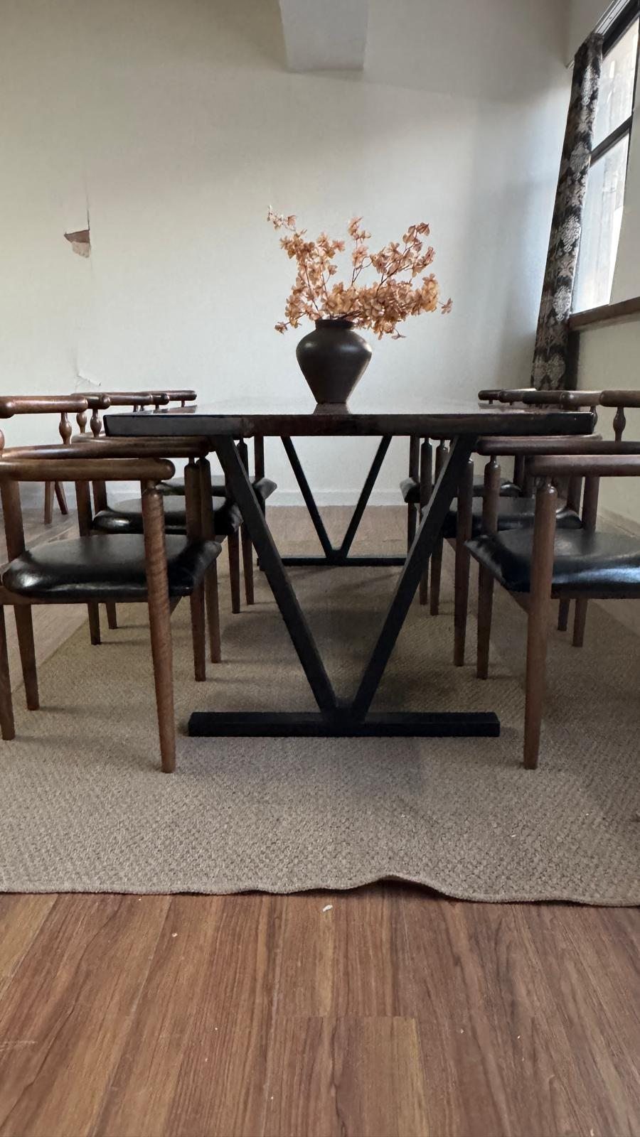 Walnut Black Epoxy Dining Table, 91 × 36 in, ready-to-ship piece No. 168, photo 4