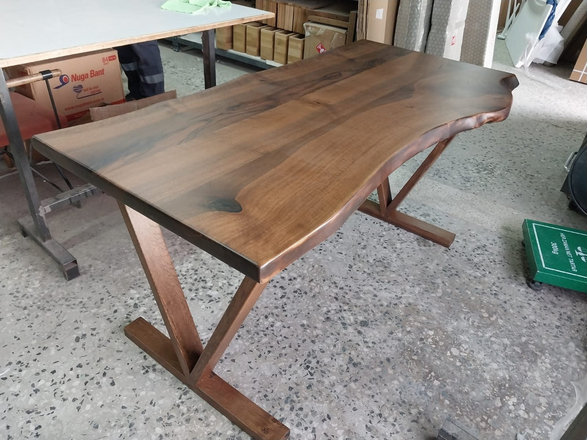 Walnut Live Edge Dining Table, 60 × 30 in, ready-to-ship piece No. 145, photo 4