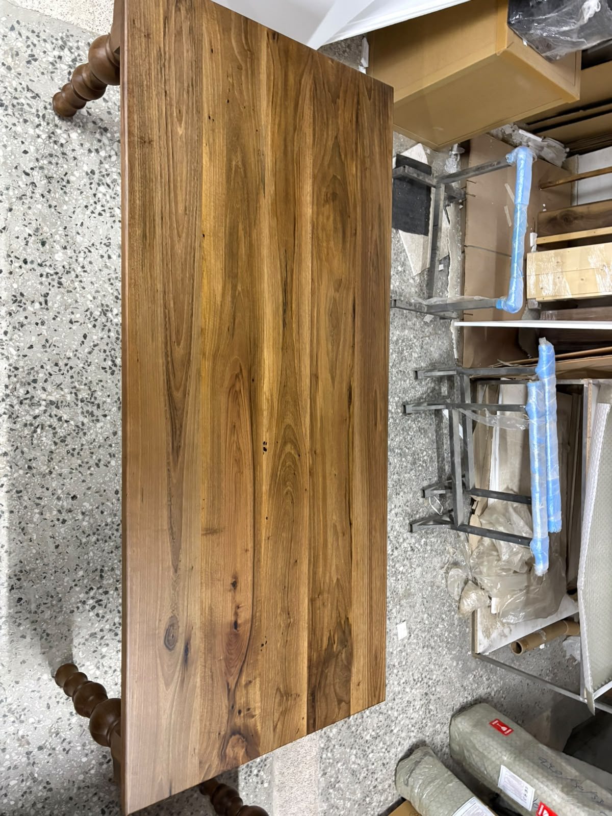 Walnut Farmhouse Dining Table, 80 × 36 in, ready-to-ship piece No. 163, photo 5