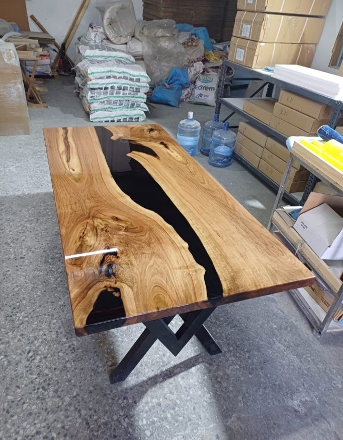 Walnut Black Epoxy River Table, 72 × 34 in, ready-to-ship piece No. 14, photo 5