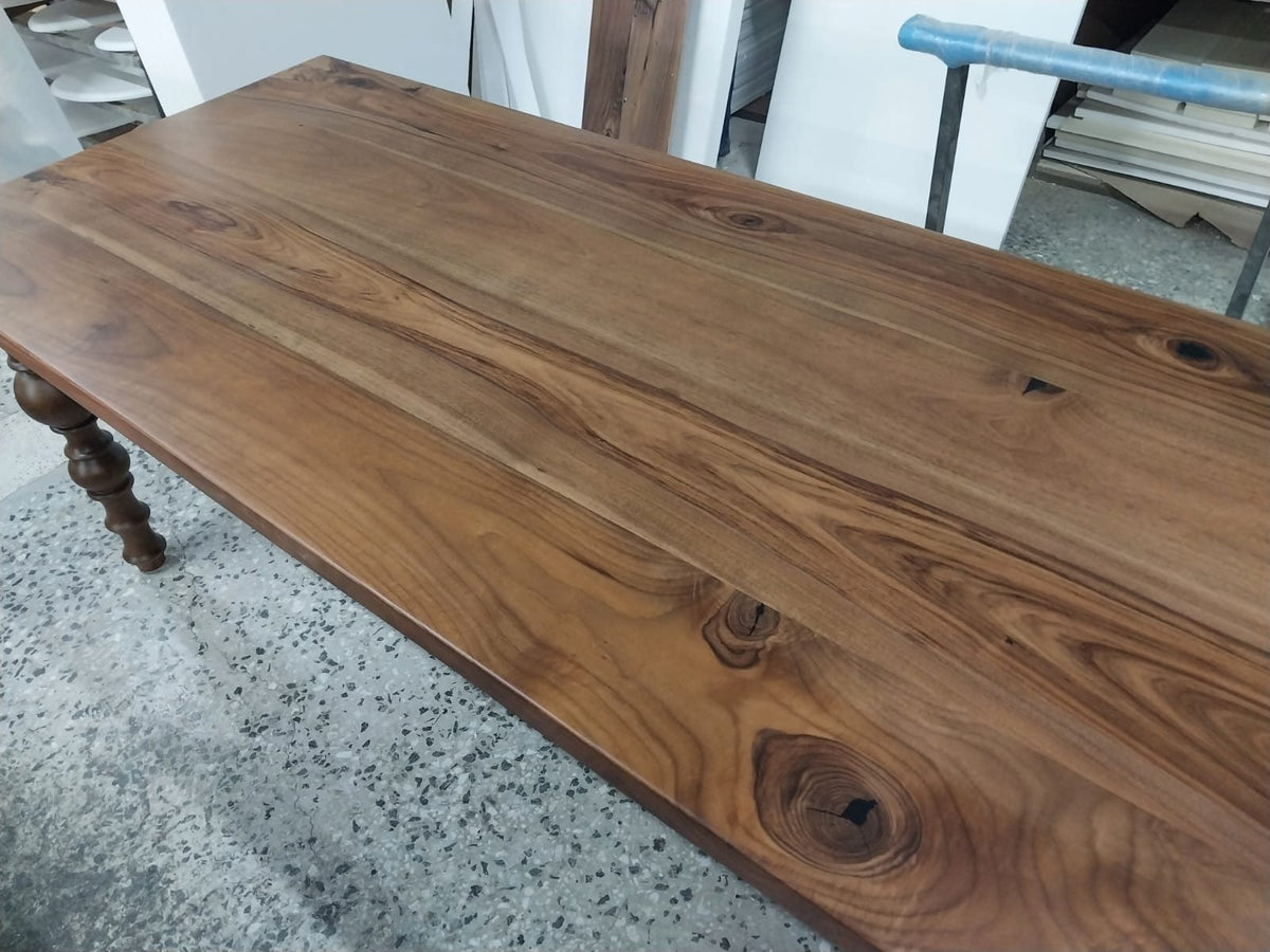 Walnut Farmhouse Dining Table, 80 × 36 in, ready-to-ship piece No. 133, photo 5