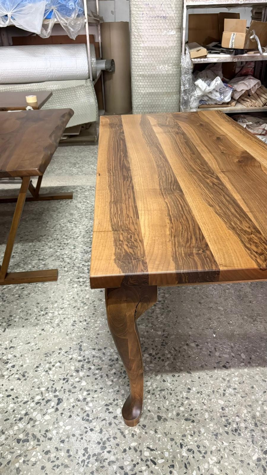 Walnut Dining Table, Cabriole Legs, 79 × 35 in, ready-to-ship piece No. 148, photo 5