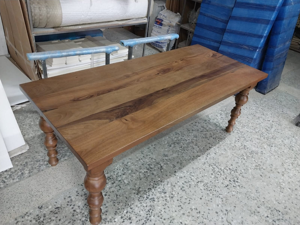 Walnut Farmhouse Dining Table, 80 × 36 in, ready-to-ship piece No. 131, photo 5