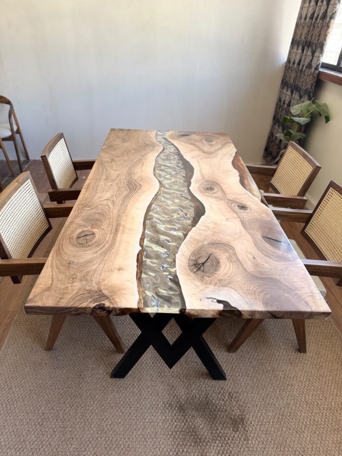 Epoxy River Dining Table, 81 × 39 in, ready-to-ship piece No. 176, photo 5