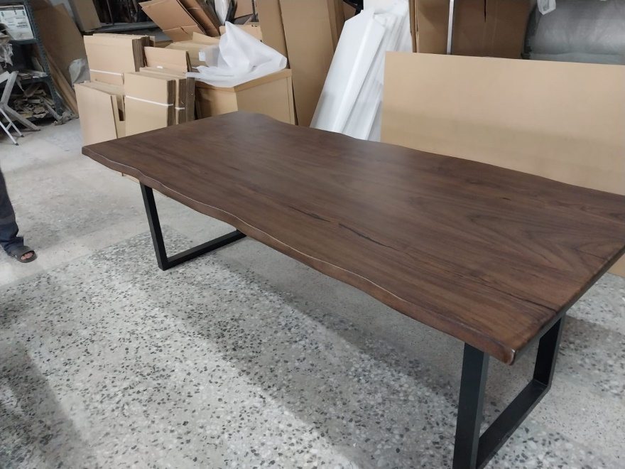 Walnut Live Edge Dining Table, 95 × 40 in, ready-to-ship piece No. 141, photo 5