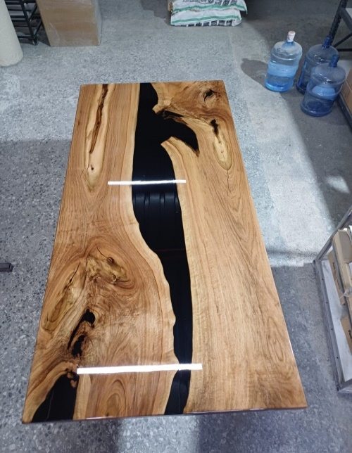 Walnut Black Epoxy River Table, 72 × 34 in, ready-to-ship piece No. 14, photo 6