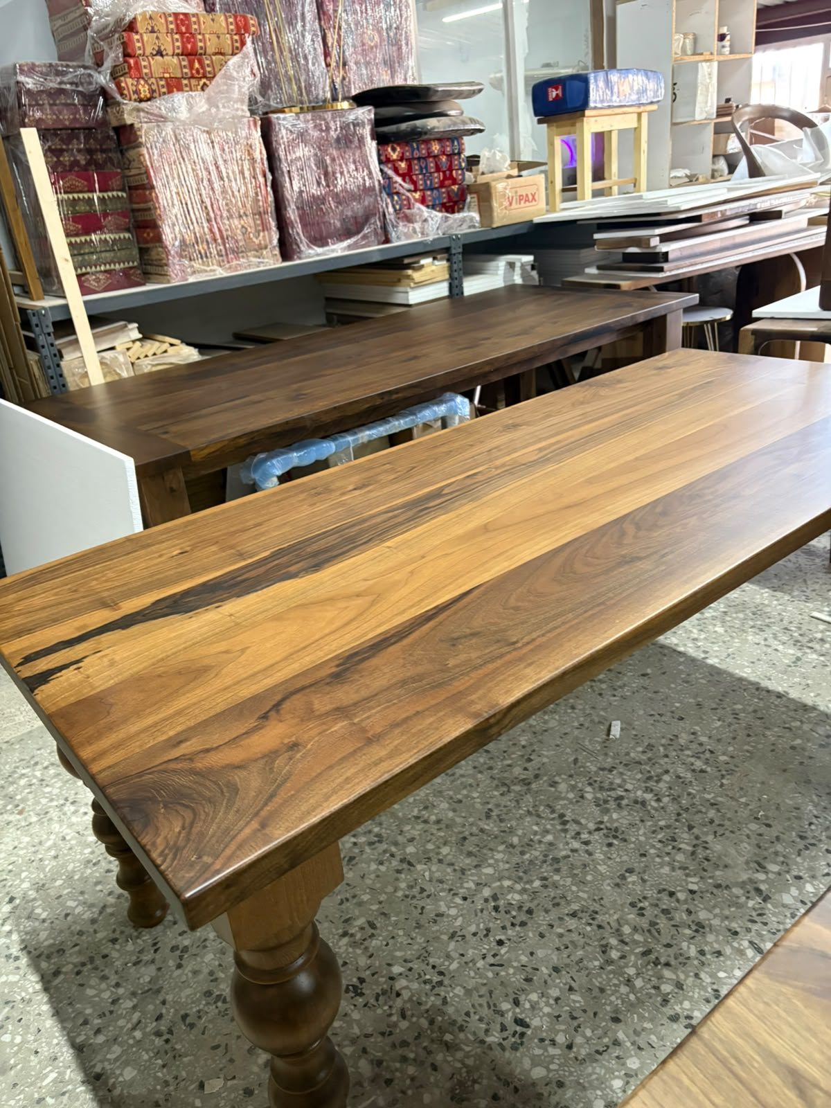 Walnut Farmhouse Dining Table, 87 × 39 in, ready-to-ship piece No. 162, photo 6