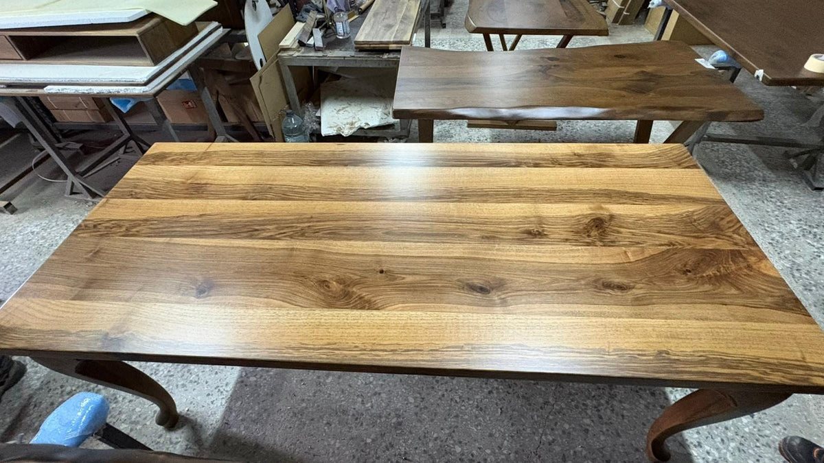 Walnut Dining Table, Cabriole Legs, 79 × 35 in, ready-to-ship piece No. 148, photo 6