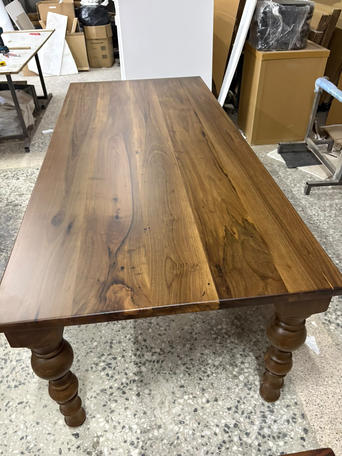 Walnut Farmhouse Dining Table, 80 × 36 in, ready-to-ship piece No. 163, photo 6
