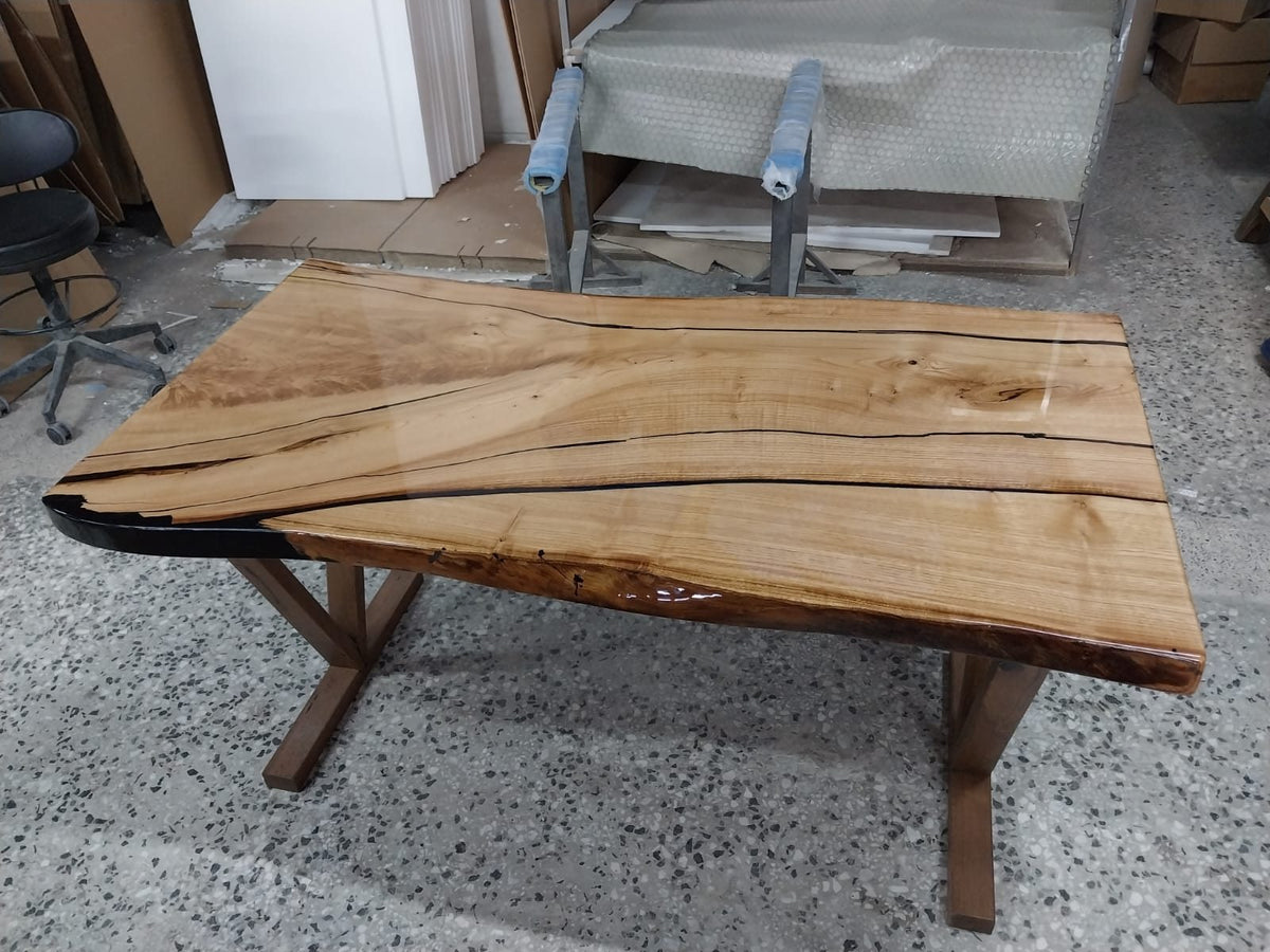 Chestnut Epoxy Desk, 60 × 33 in, ready-to-ship piece No. 138, photo 6