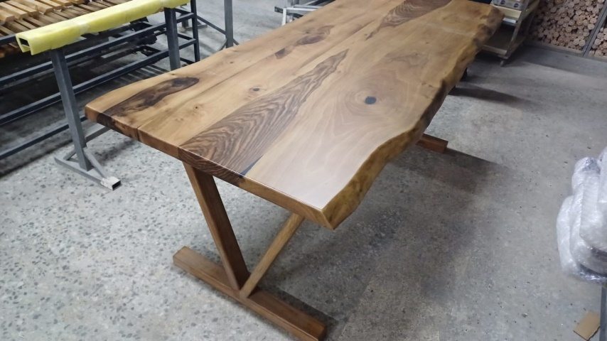 Walnut Live Edge Dining Table, 72 × 30 in, ready-to-ship piece No. 19, photo 7