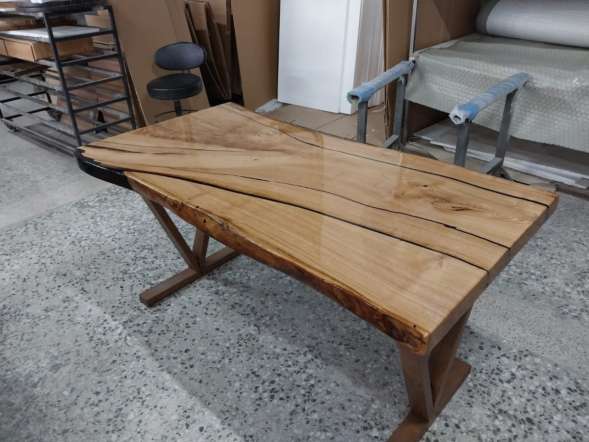 Chestnut Epoxy Desk, 60 × 33 in, ready-to-ship piece No. 138, photo 7
