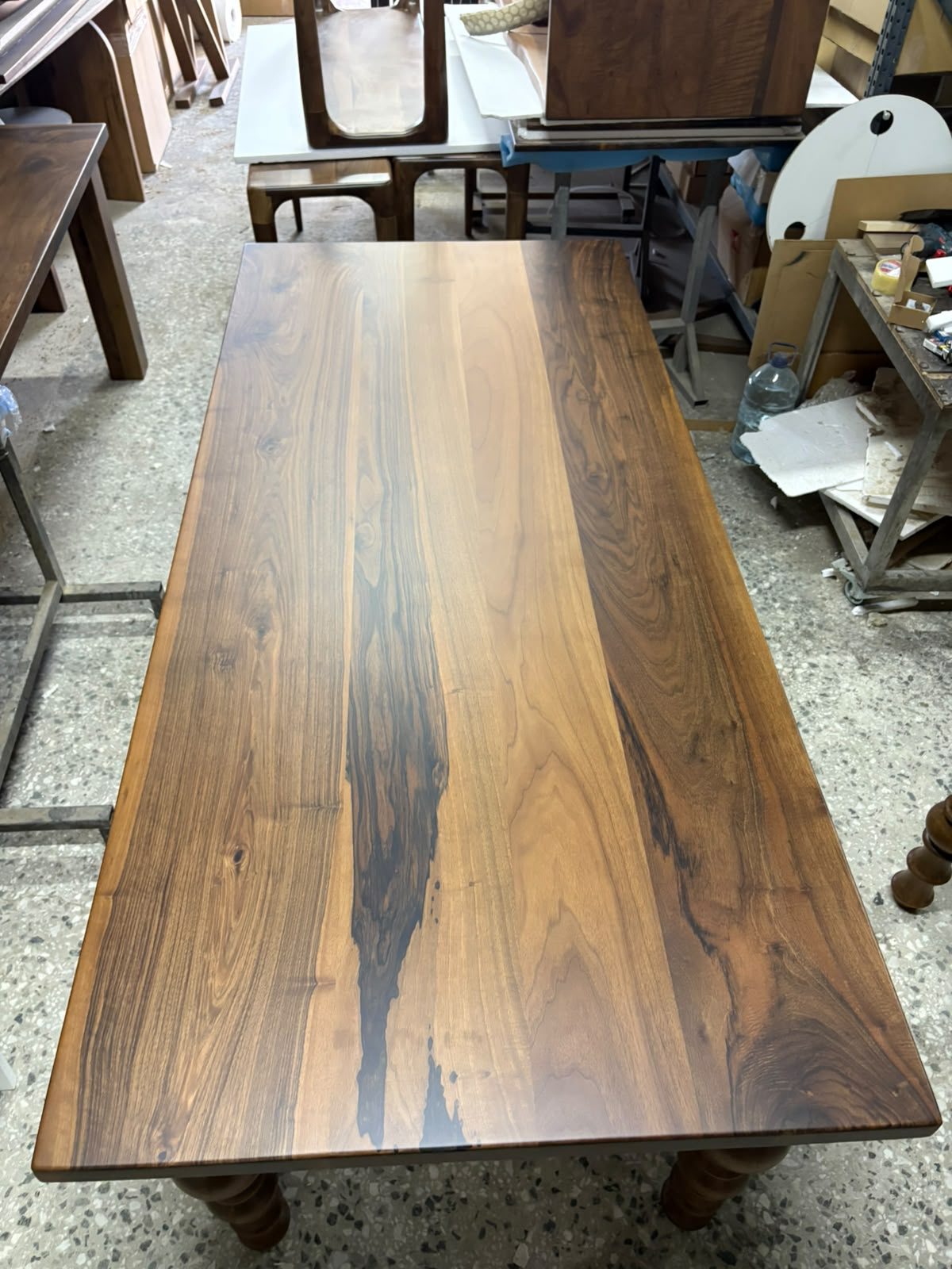 Walnut Farmhouse Dining Table, 87 × 39 in, ready-to-ship piece No. 162, photo 7