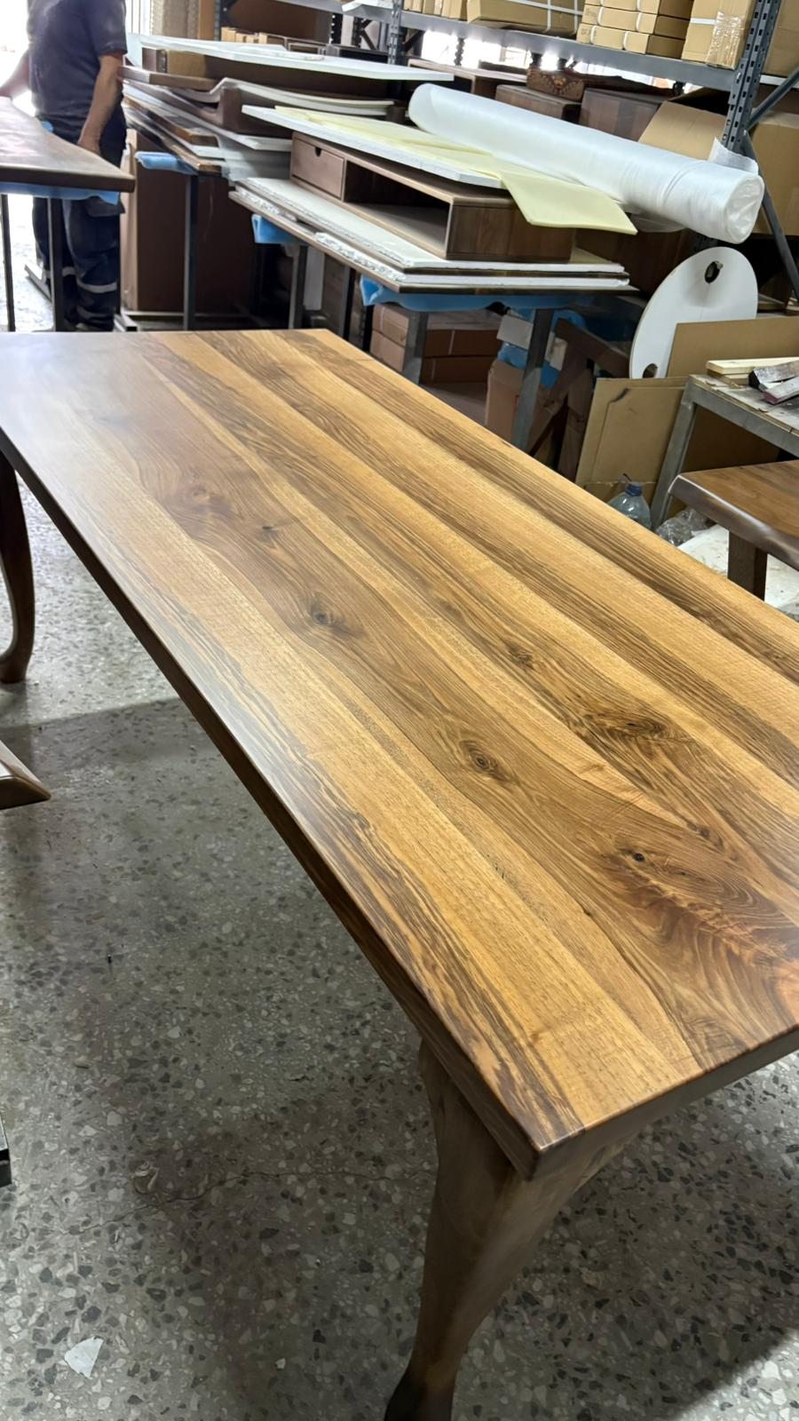 Walnut Dining Table, Cabriole Legs, 79 × 35 in, ready-to-ship piece No. 148, photo 7
