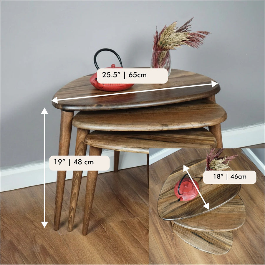 Walnut Nesting Tables Set of 3 - Ercol Style (Win $50)