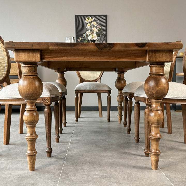 modern-walnut-dining-table-turned-legs-chic-dining-area-furniture-upphomestore