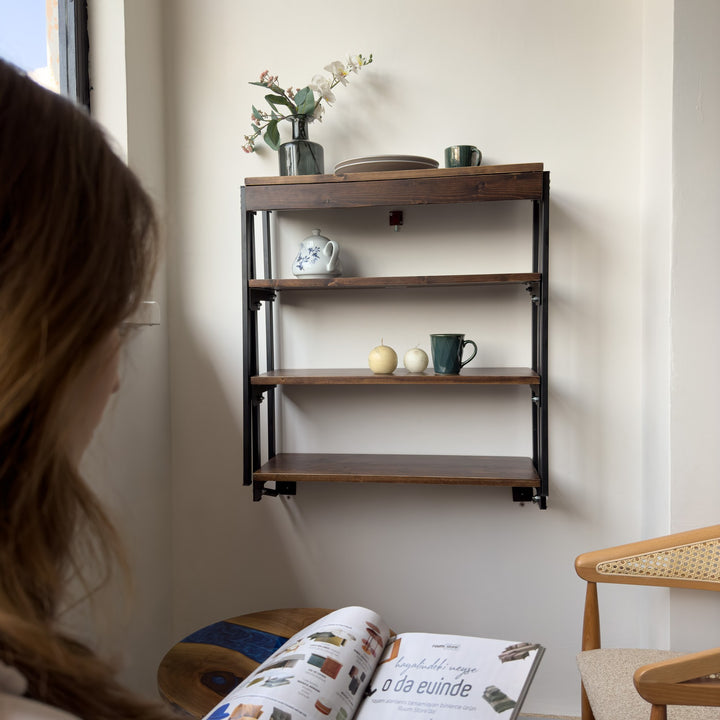 murphy-folding-wooden-table-and-wooden-wall-shelf-chocolate-color-elegant-design-for-modern-homes-upphomestore