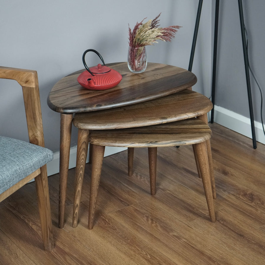 Walnut Nesting Tables Set of 3 - Ercol Style (Win $50)