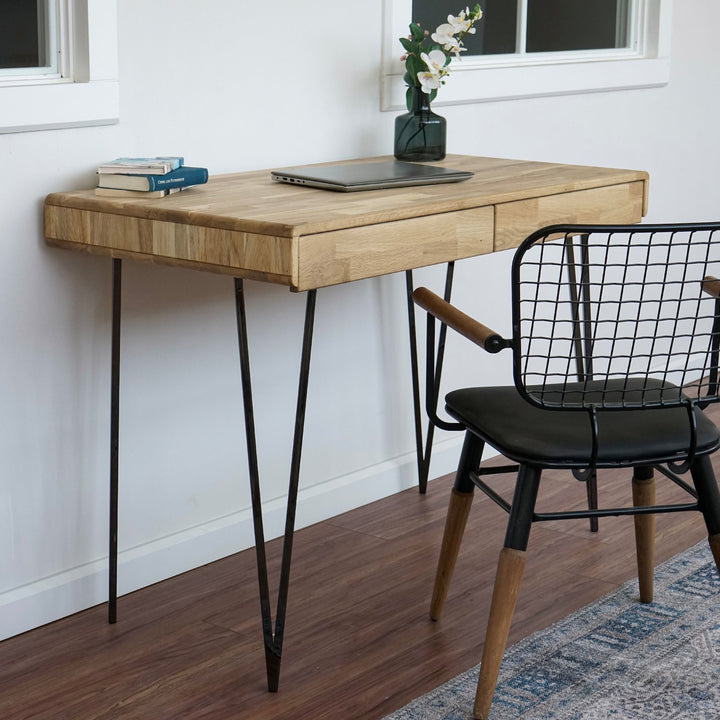 computer-desk-with-drawers-mid-century-solid-wood-desk-with-drawers-metal-leg-organize-your-workspace-upphomestore